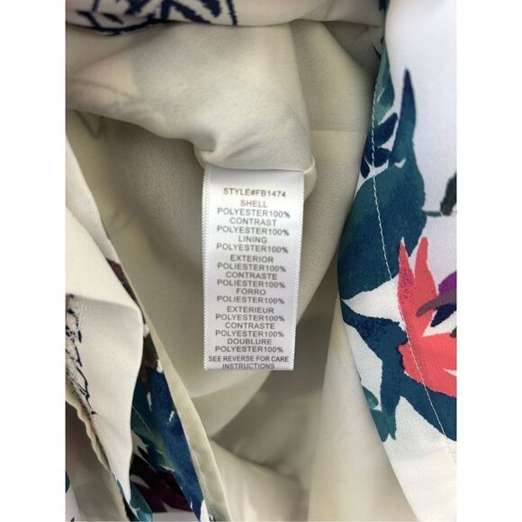 Adelyn Rae Women's Hawaiian Leaf Print V-Neck Fully Lined Romper Size Small - Picture 5 of 7